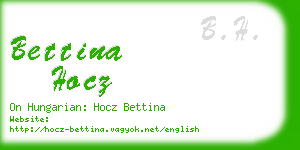 bettina hocz business card